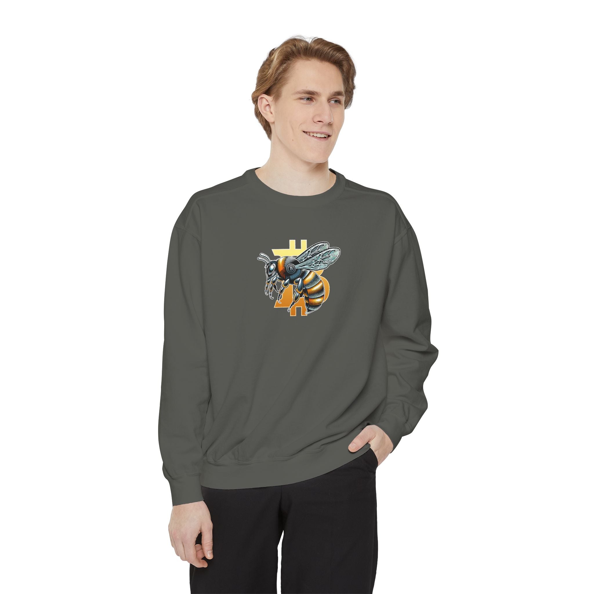 Bitcoin/CypherHornet - Bold Logo Graphic Sweatshirt — Super High Quality Comfort Color Crewneck | Crypto Gift 46