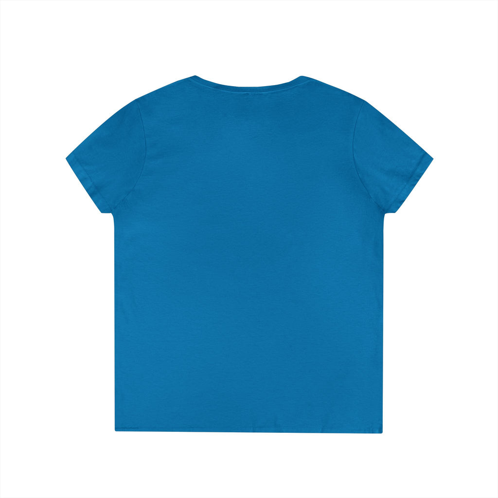Happy Hodl'r Satsified Ladies V-Neck Tee - Funny Retro Text | Crypto Gift 120