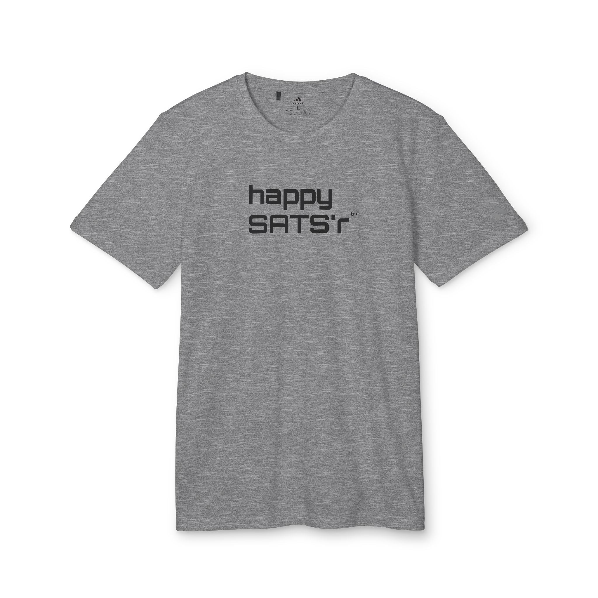happy SATS'r -  Bitcoin High Quality Graphic Tee |  Unisex 4 Color Choice - Minimal Athletic T-Shirt | Crypto Gift