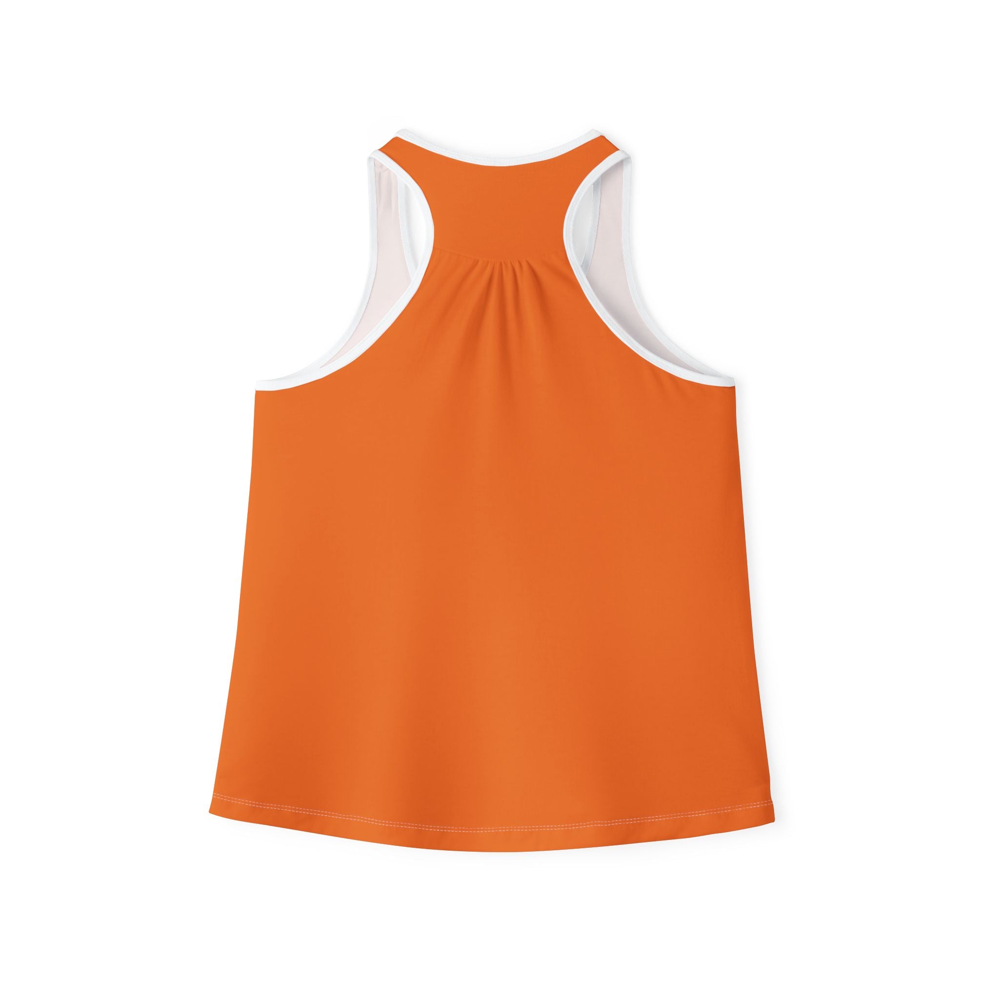 HODL'N ON Women's Orange Tank Top — Casual Graphic Racerback for Everyday Wear