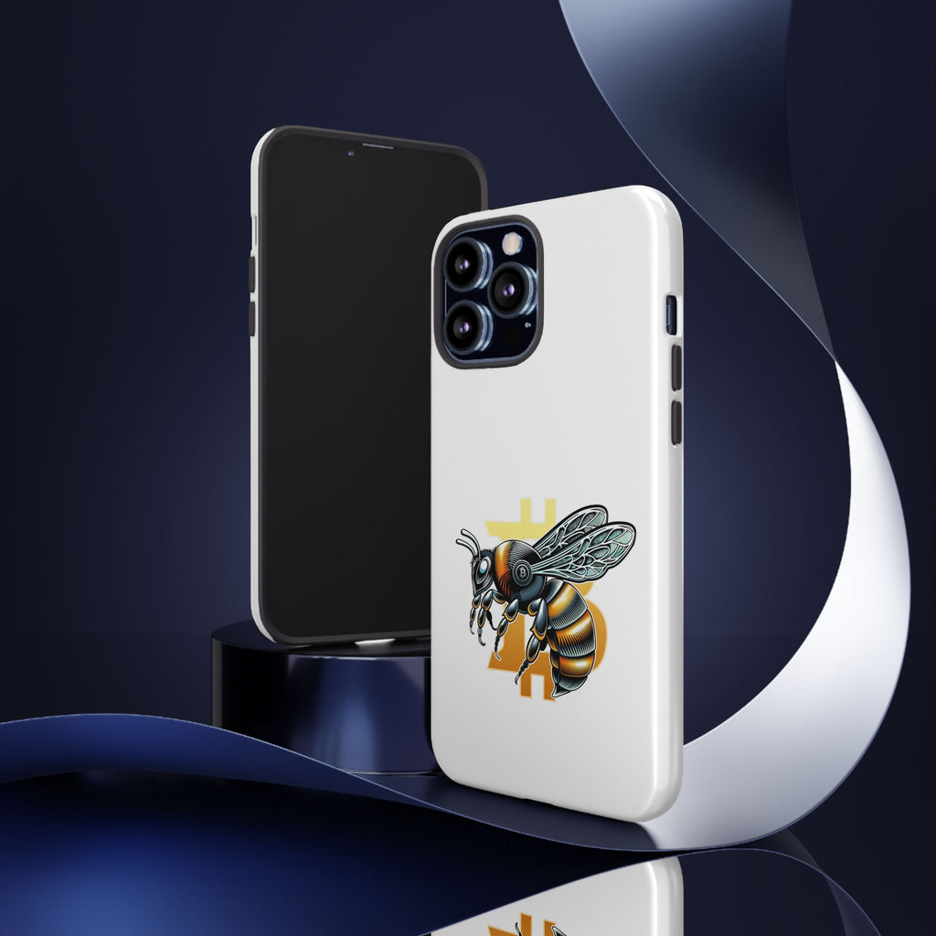 Bitcoin*Wasp Phone Case — Crypto Honeycomb Protective Tough Case | Crypto Gift