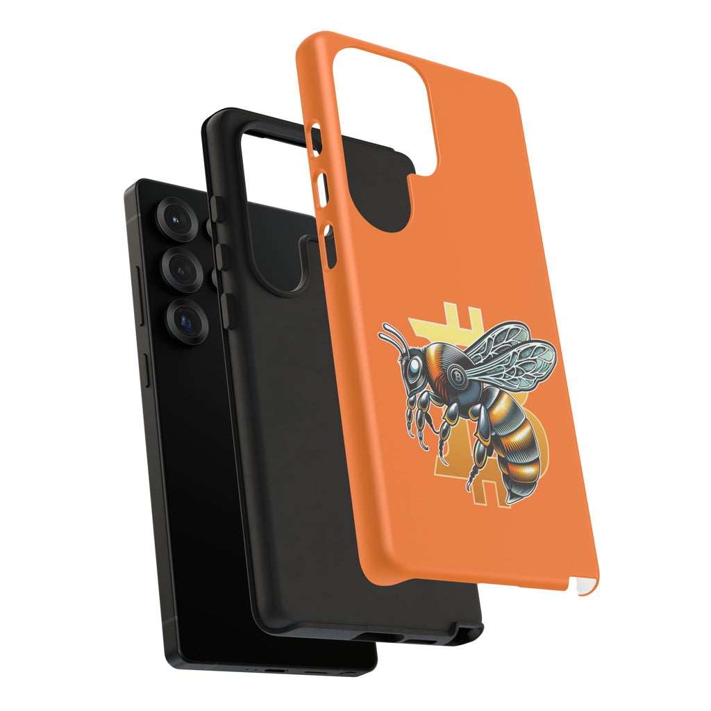 "CypherHornet-Bitcoin" Designer Phone Case - Bright Orange Protective Smartphone Cover | Crypto Gift