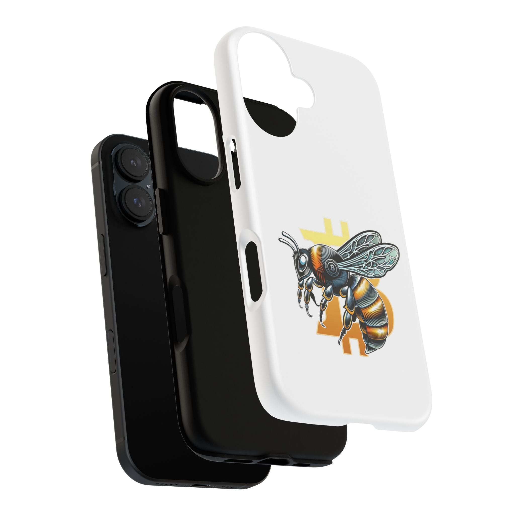 Bitcoin*Wasp Phone Case — Crypto Honeycomb Protective Tough Case | Crypto Gift