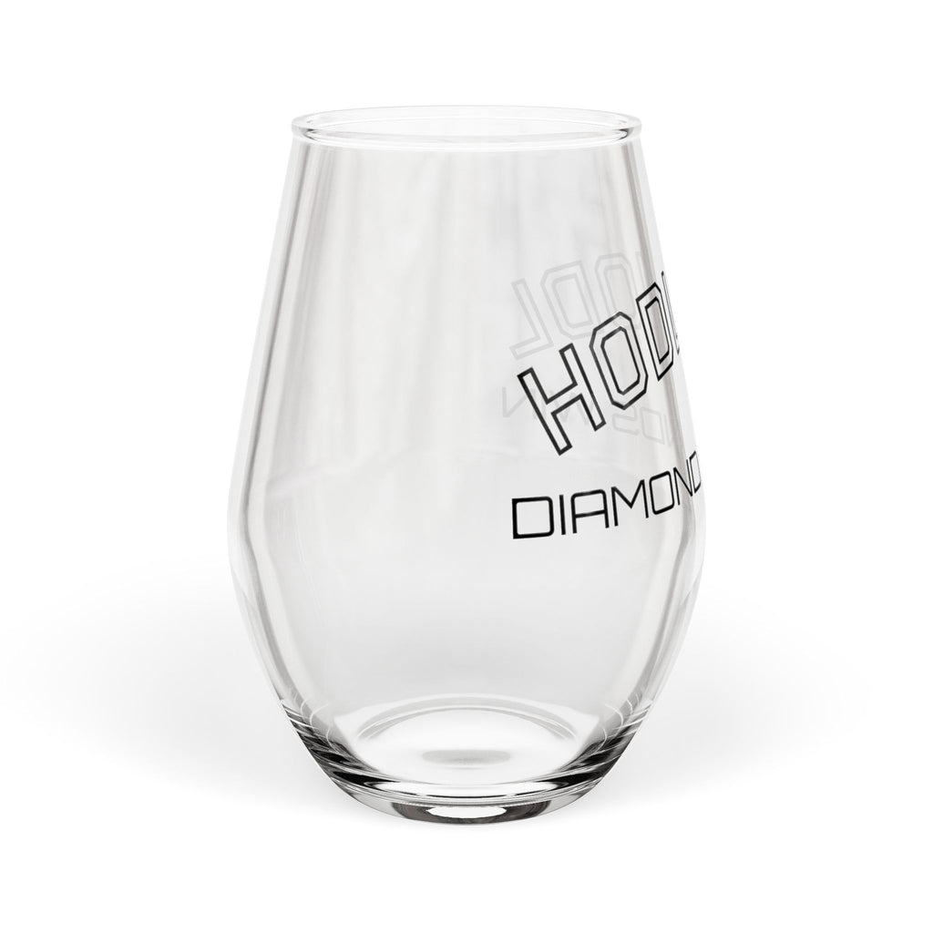 HODL HODL * DIAMOND HANDS  |  Stemless Wine Glass - Vintage Campus Design, 11.75 oz  | Crypto Gift 245