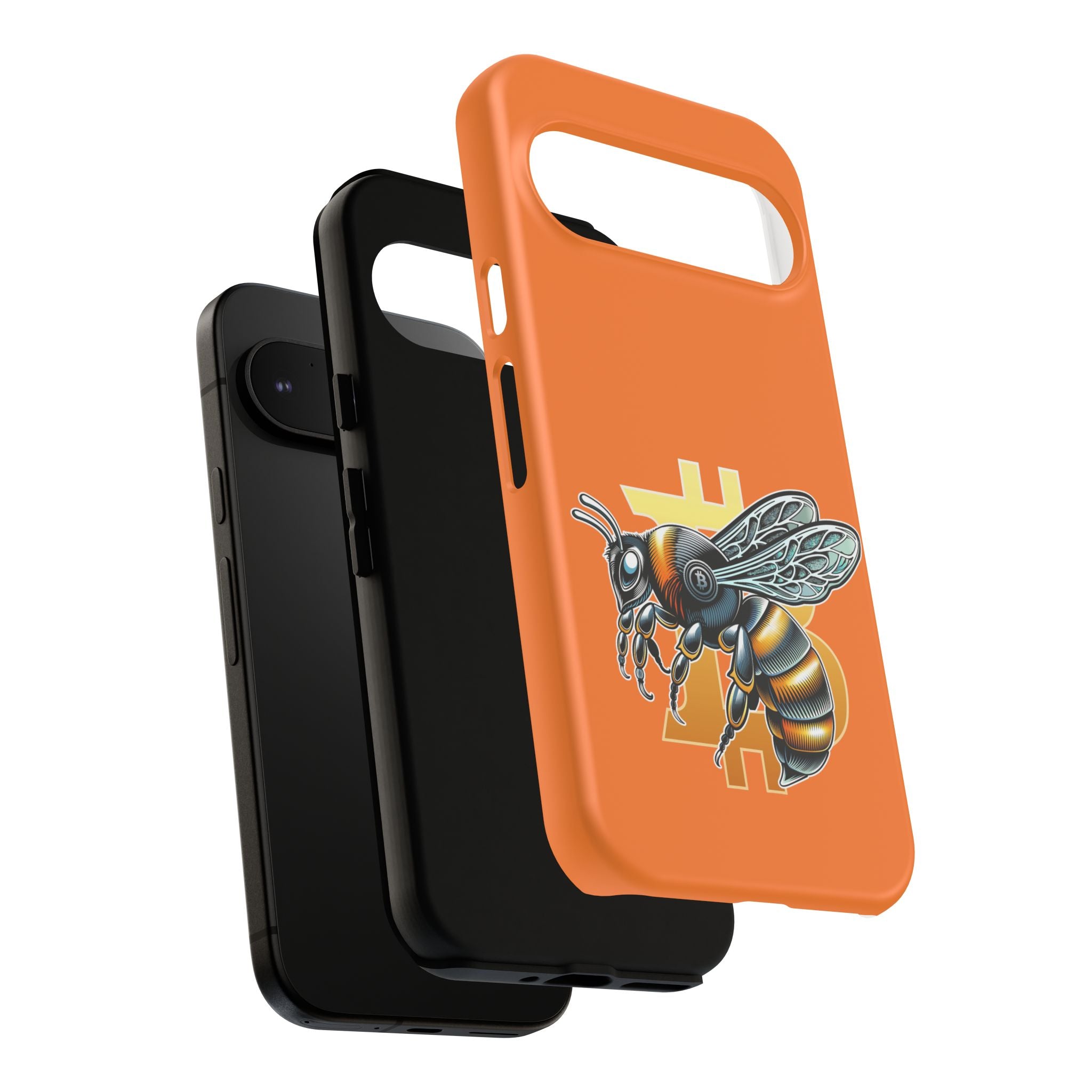 "CypherHornet-Bitcoin" Designer Phone Case - Bright Orange Protective Smartphone Cover | Crypto Gift