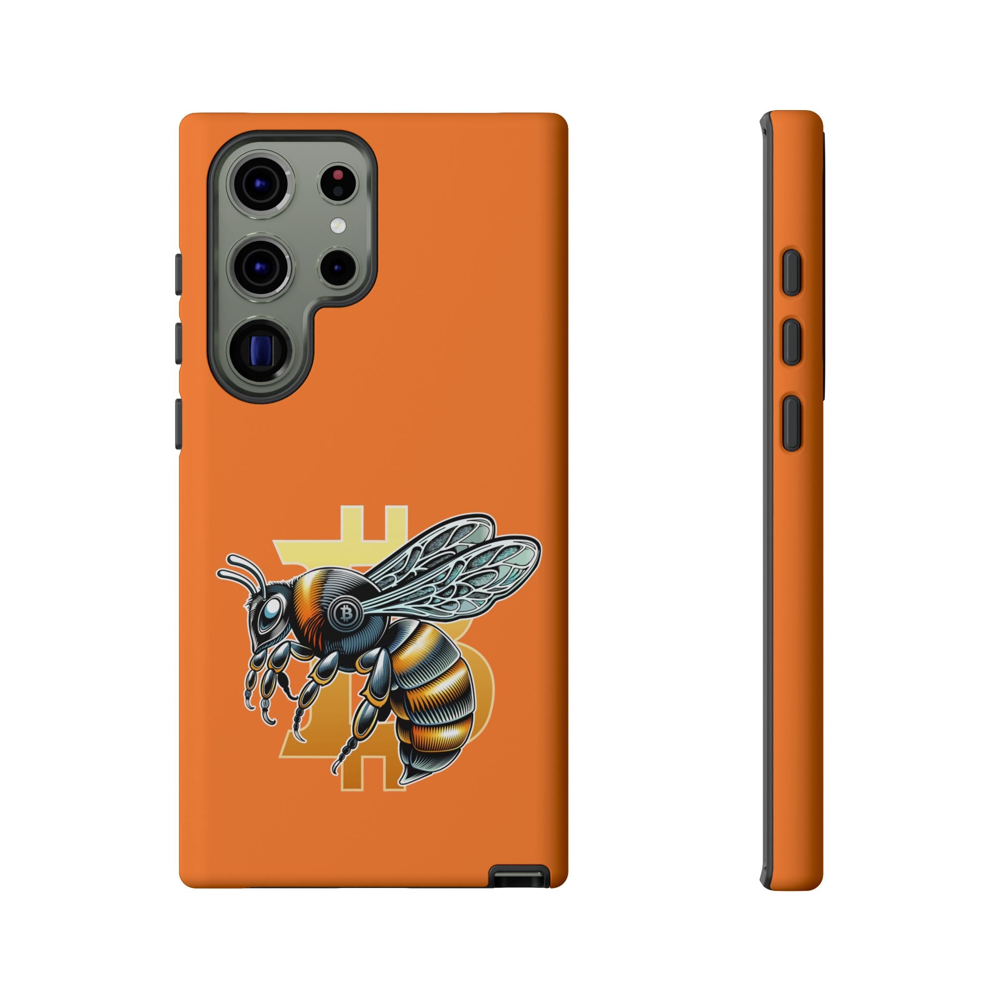 Bitcoin*Wasp Designer Phone Case - Bright Orange Protective Smartphone Cover | Crypto Gift