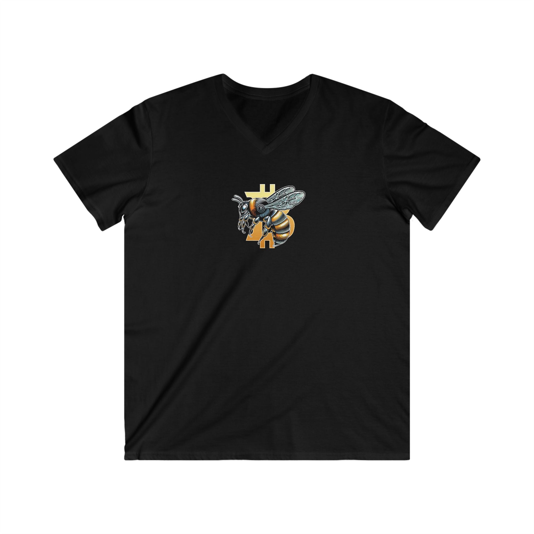 CypherHornet/Bitcoin PROTOCOL FOR PROSPERITY | V-Neck Tee - Honeycomb Rustic Bee Shirt | Crypto Gift 115