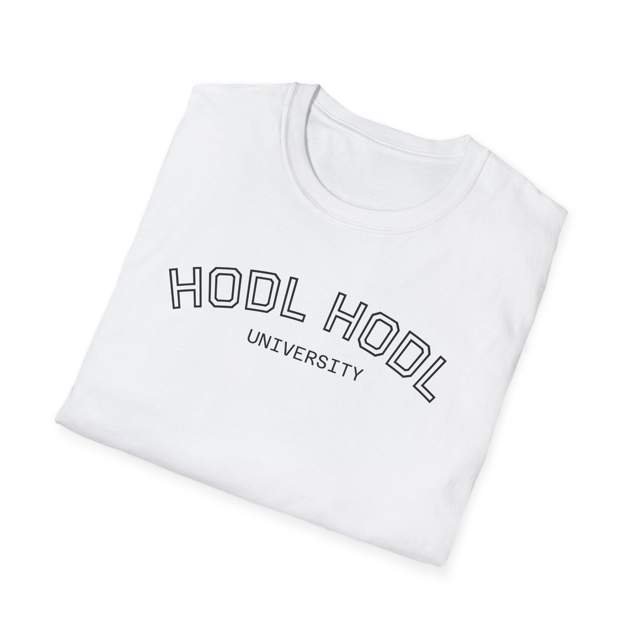 "HODL HODL" University BITCOIN T-Shirt — Crypto HODL Funny College Tee | Crypto Gift