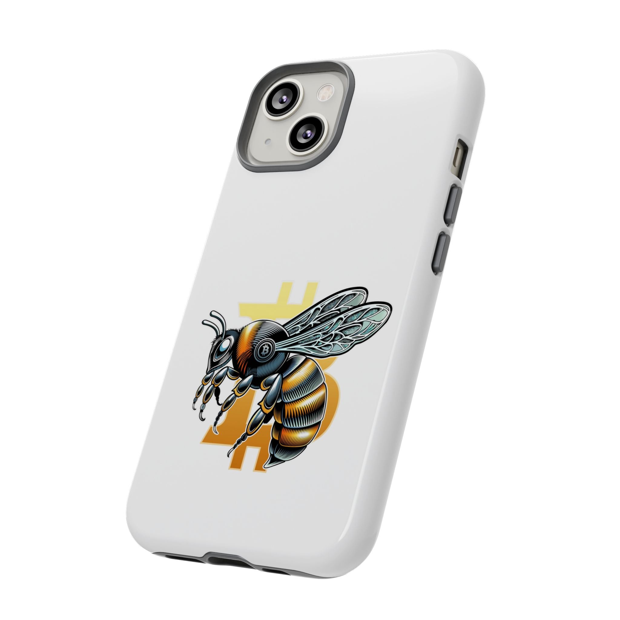 Bitcoin*Wasp Phone Case — Crypto Honeycomb Protective Tough Case | Crypto Gift