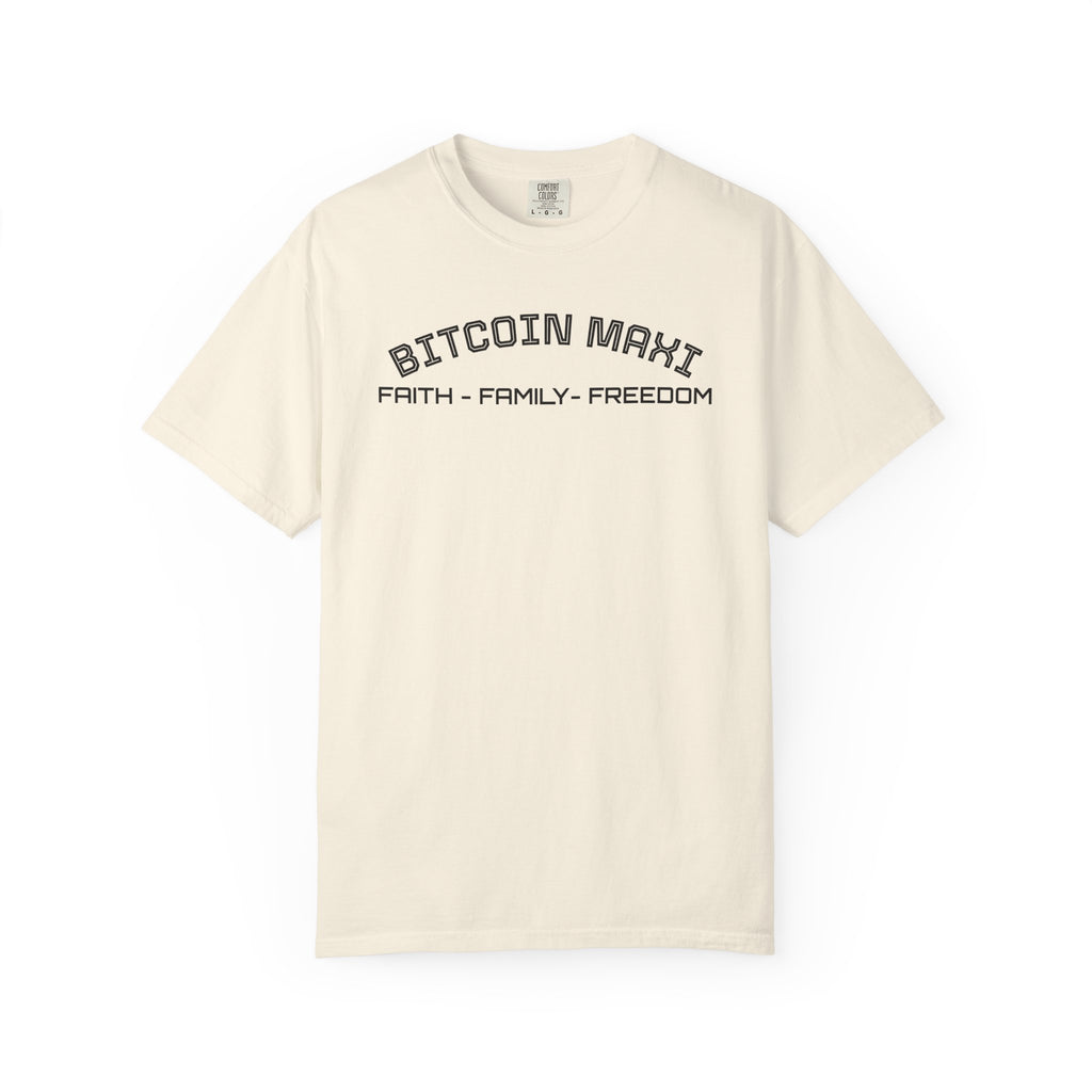 "BITCOIN MAXI  Faith family Freedom" Top Quality Custom Comfort T-Shirt | Crypto Gift 58