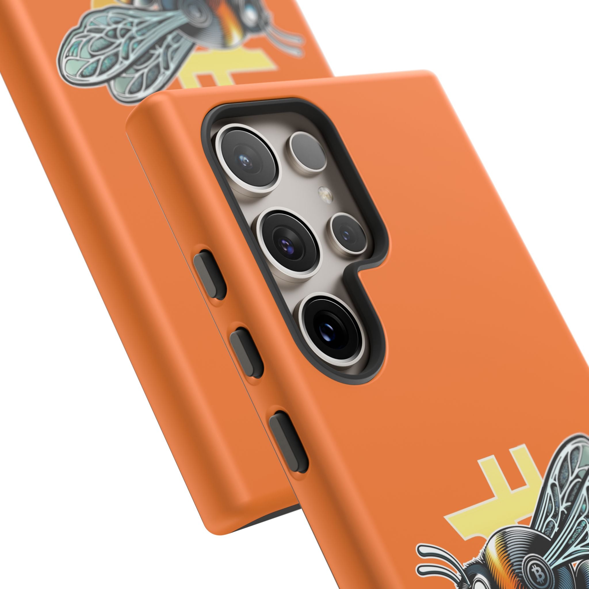 "CypherHornet-Bitcoin" Designer Phone Case - Bright Orange Protective Smartphone Cover | Crypto Gift