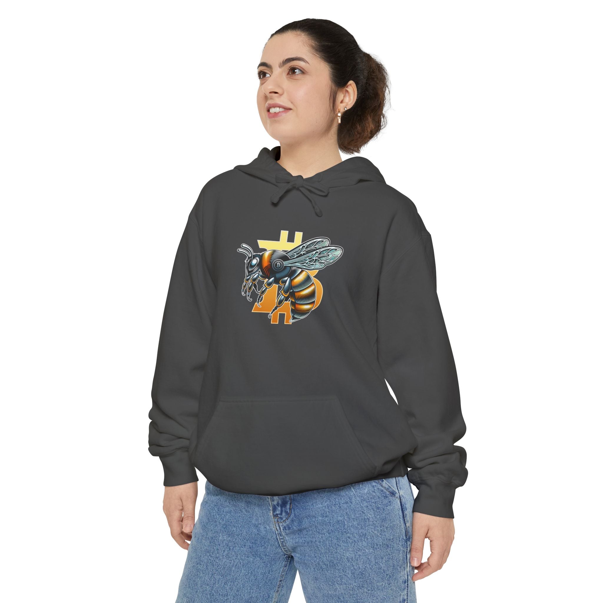"Bitcoin/CypherHornet - Elemental Money" Bold Logo Custom Graphic Hoodie - HQ Colors Pullover |Crypto Gift 50
