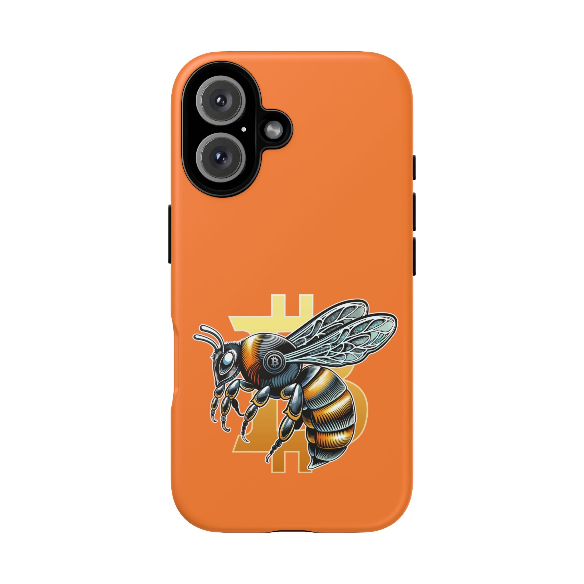 "CypherHornet-Bitcoin" Designer Phone Case - Bright Orange Protective Smartphone Cover | Crypto Gift