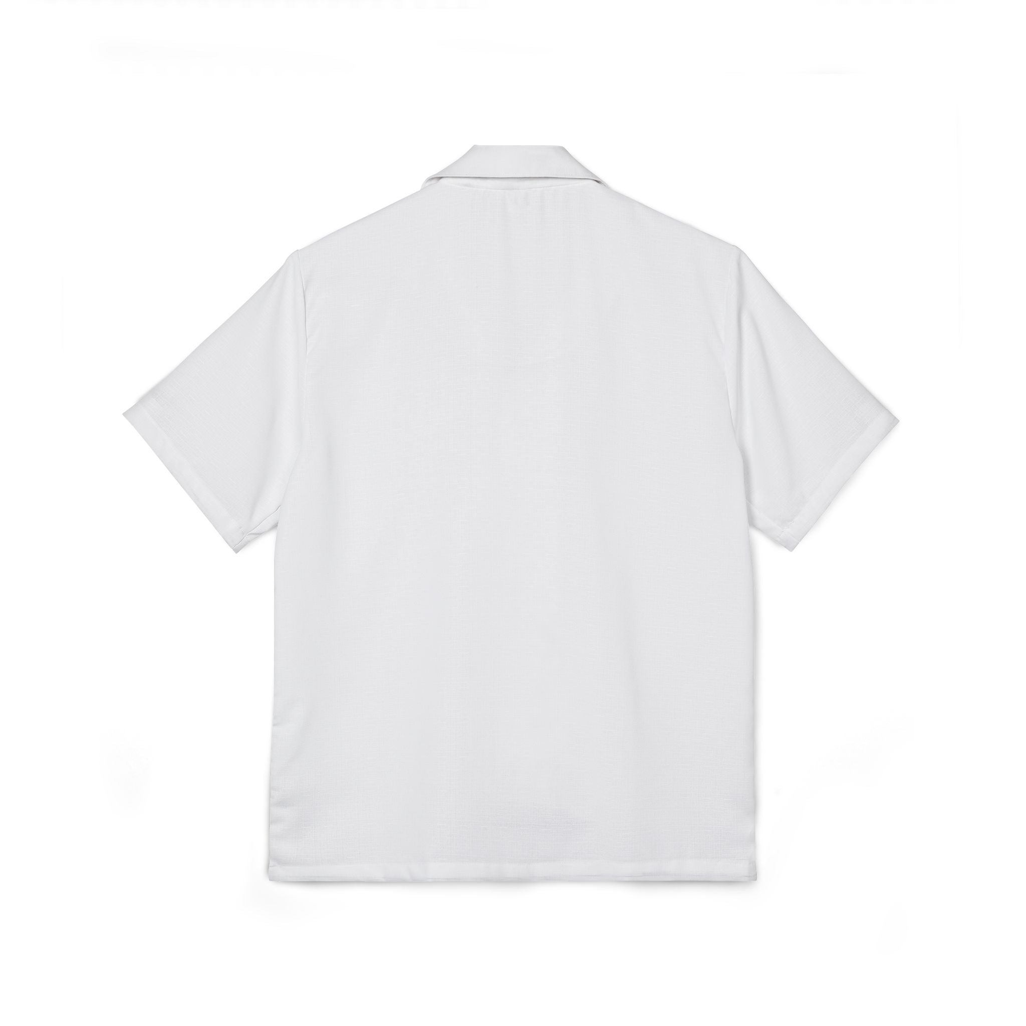 CypherHornet/Bitcoin Logo Men's Hawaiian Camp Shirt - Classic White Tropical Button-Up