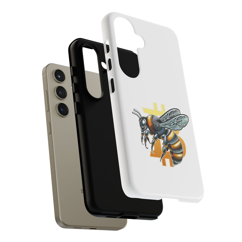 Bitcoin*Wasp Phone Case — Crypto Honeycomb Protective Tough Case | Crypto Gift