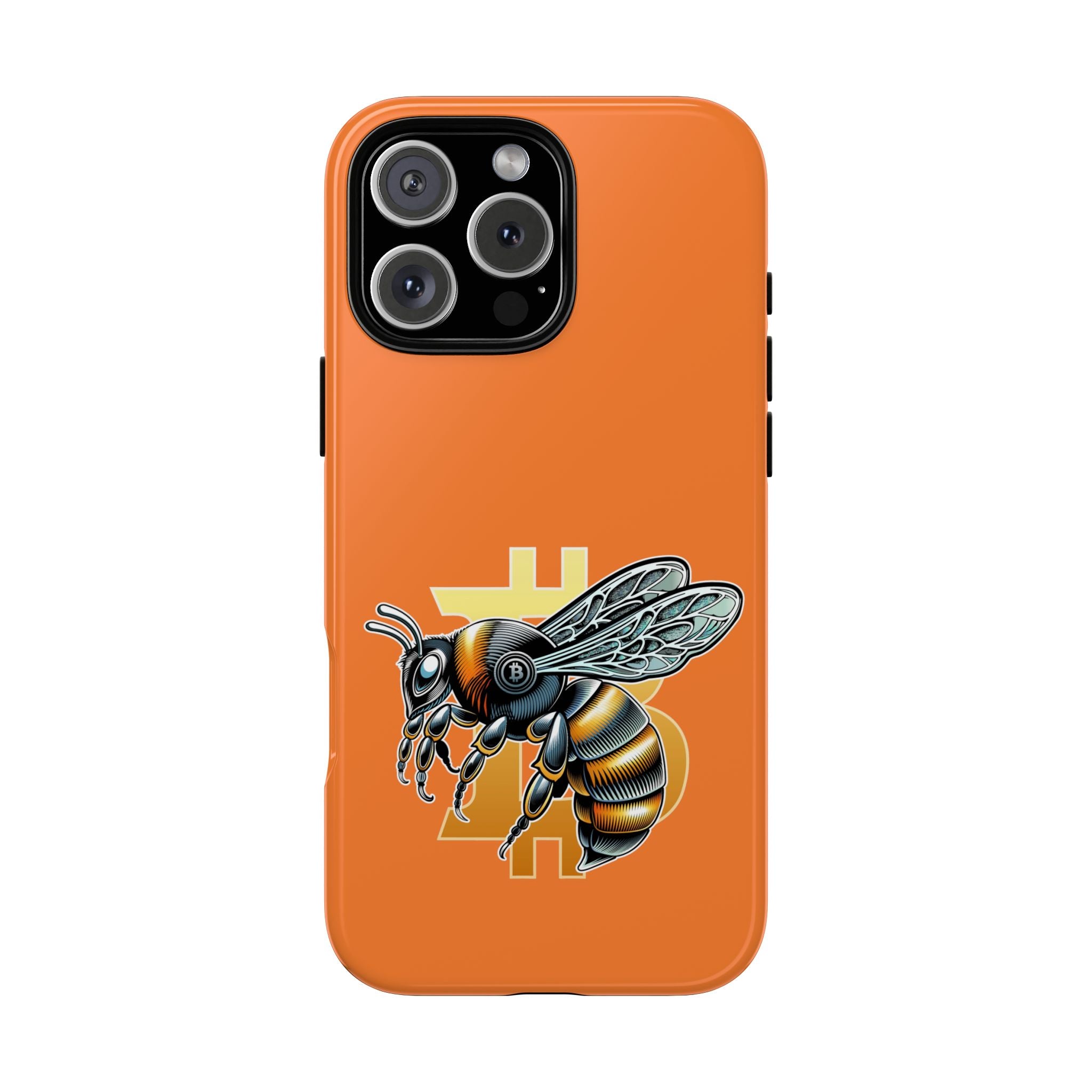 "CypherHornet-Bitcoin" Designer Phone Case - Bright Orange Protective Smartphone Cover | Crypto Gift