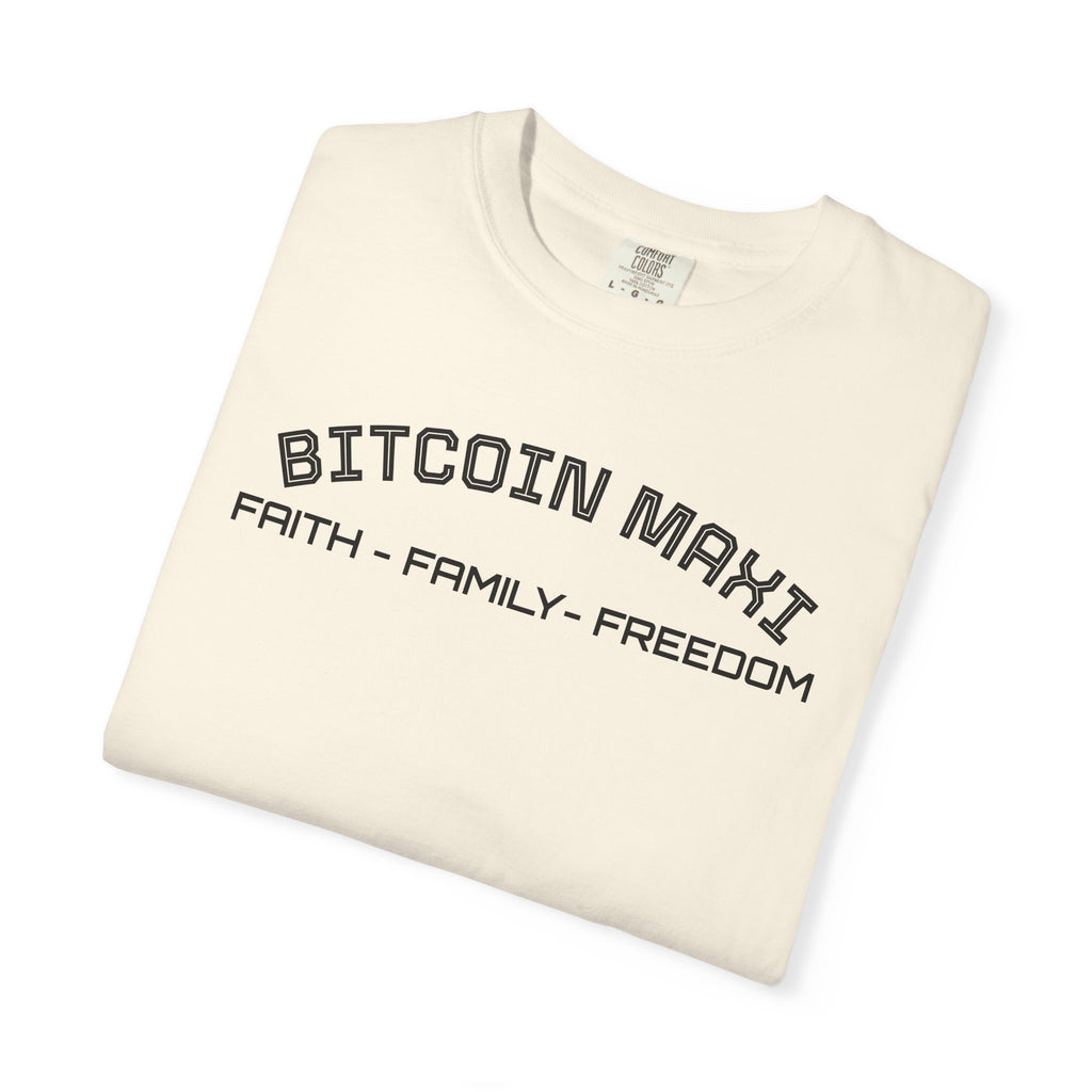 "BITCOIN MAXI  Faith family Freedom" Top Quality Custom Comfort T-Shirt | Crypto Gift 58