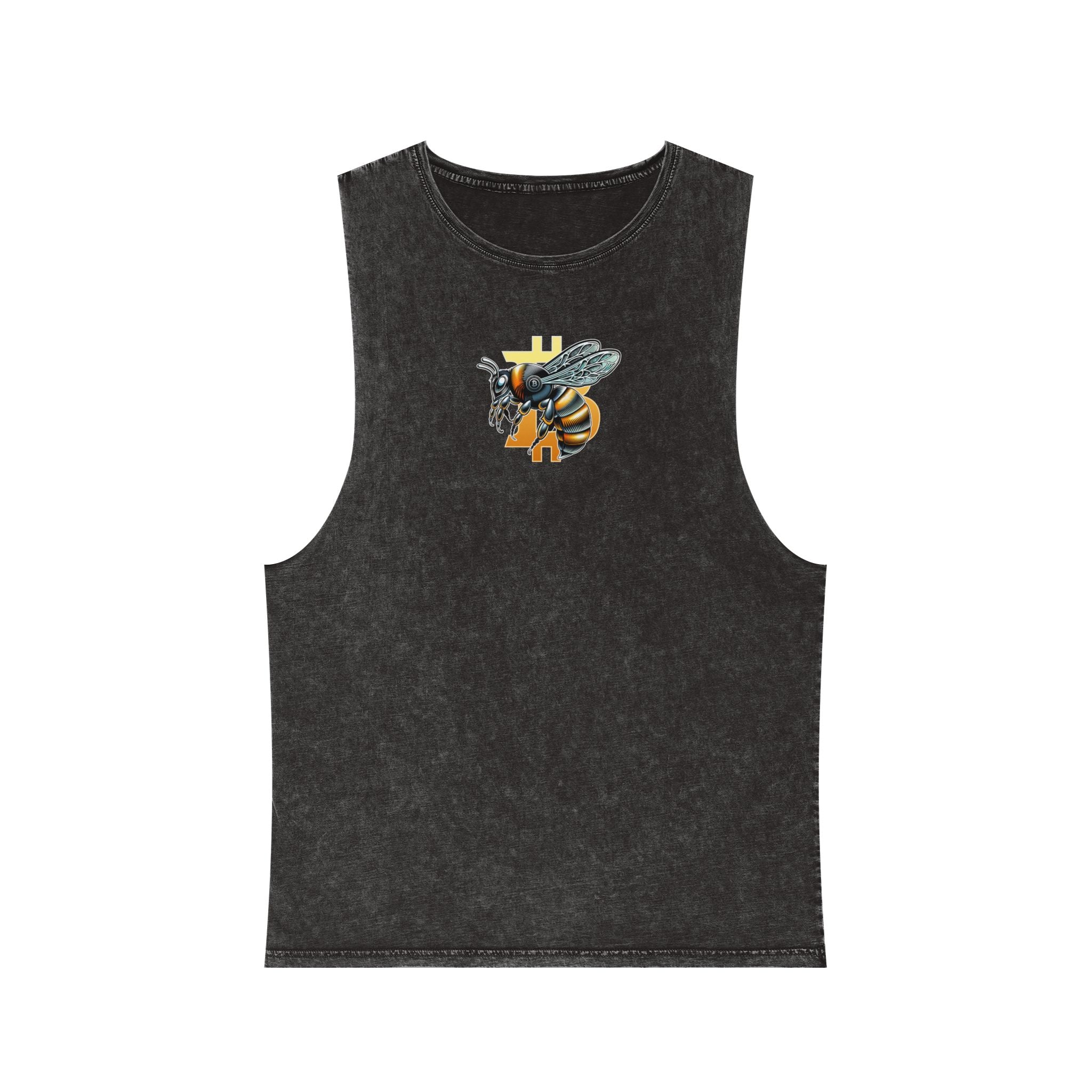 Bitcoin/CypherHornet" Bold Logo - Unisex Moon Harbor Stonewash Deep Underarm Tank Top | Crypto Gift 13