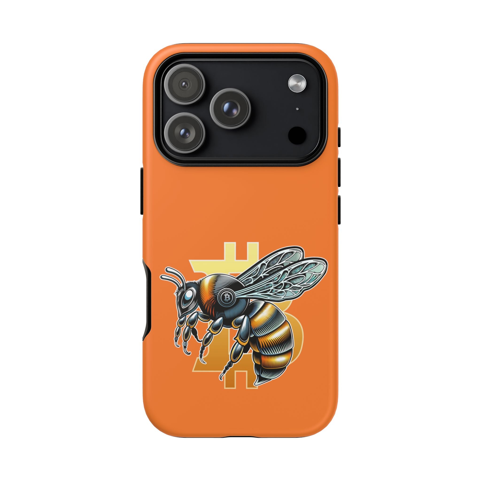 Bitcoin*Wasp Designer Phone Case - Bright Orange Protective Smartphone Cover | Crypto Gift