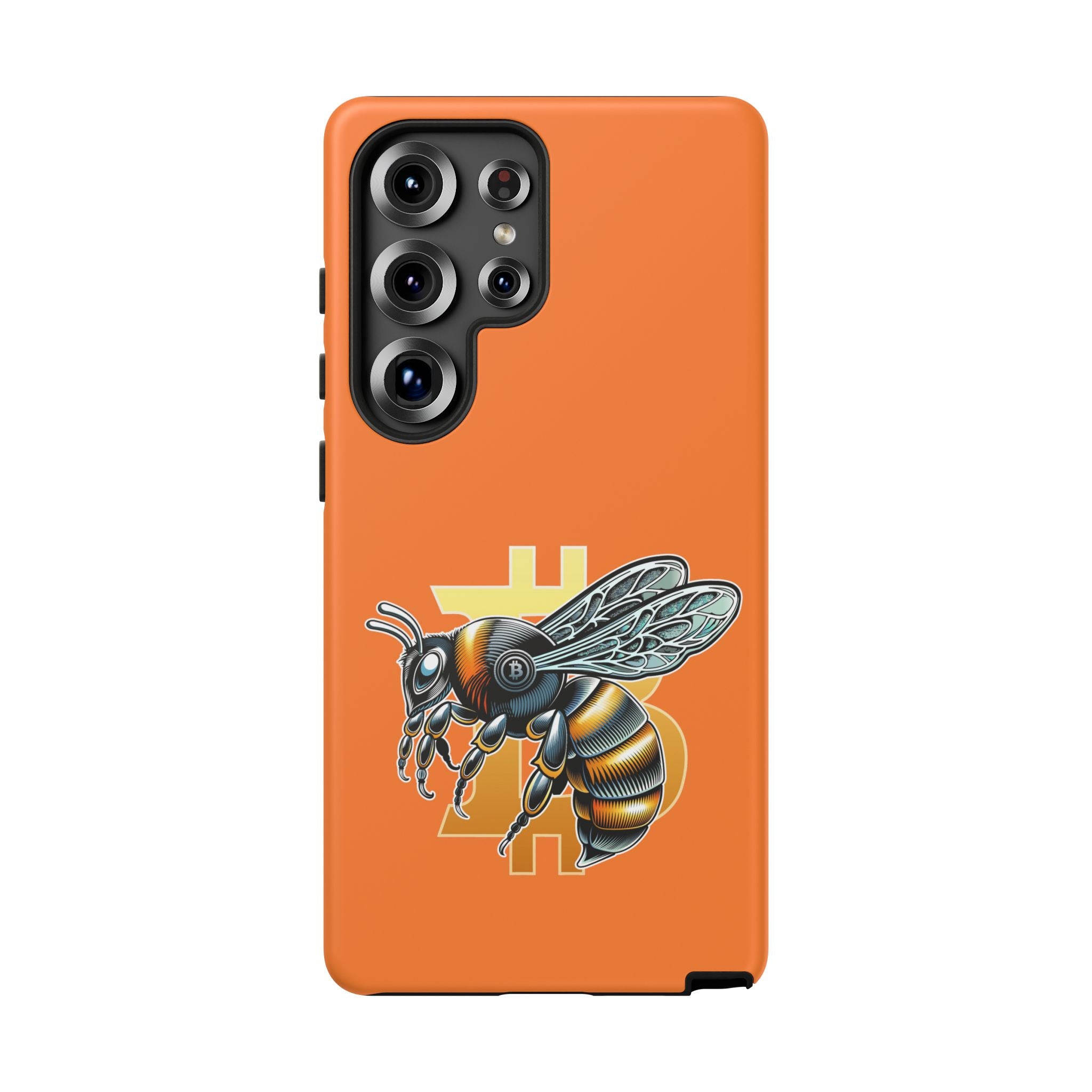 "CypherHornet-Bitcoin" Designer Phone Case - Bright Orange Protective Smartphone Cover | Crypto Gift