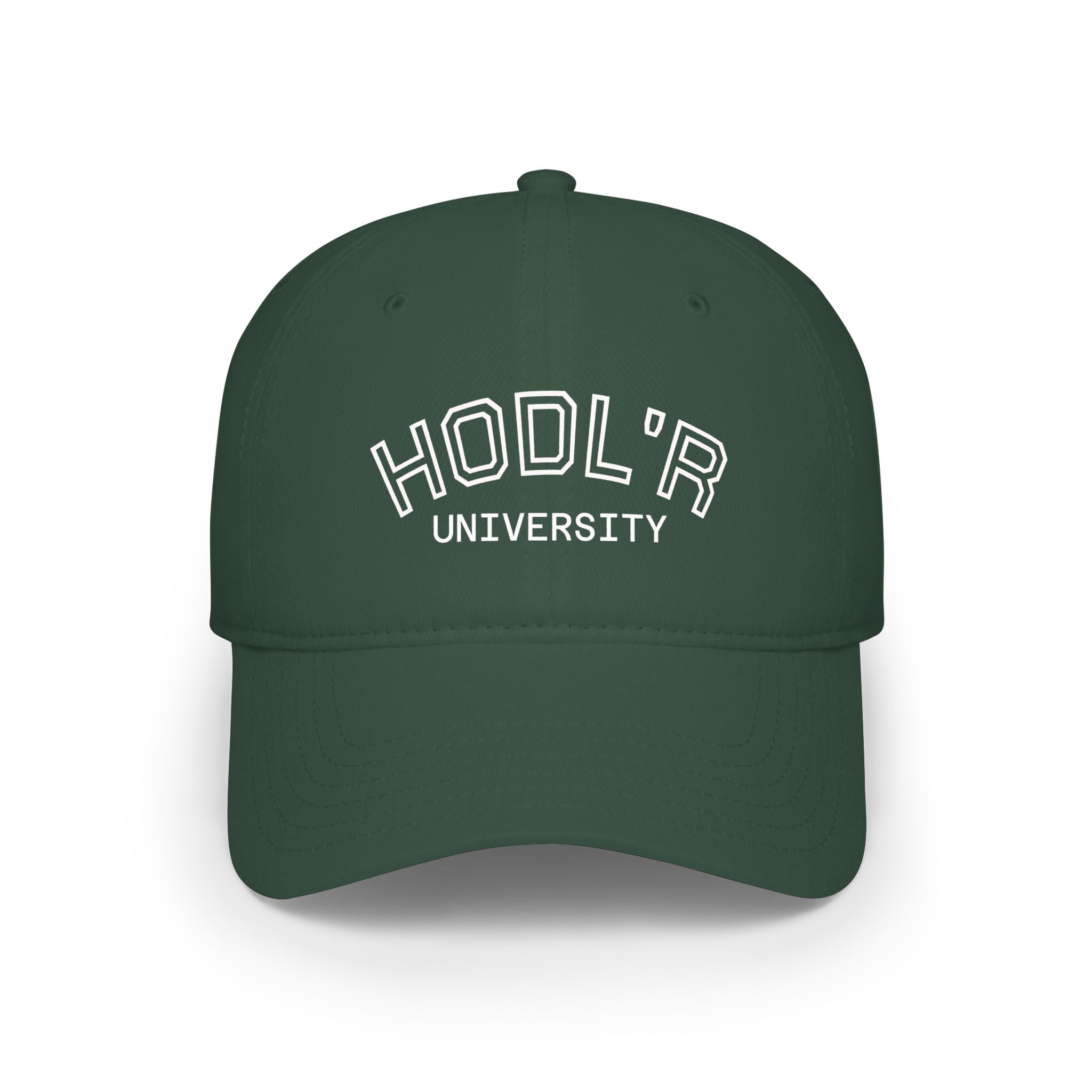 HODL'R University Low-Profile Baseball Cap — Crypto HODL Hat