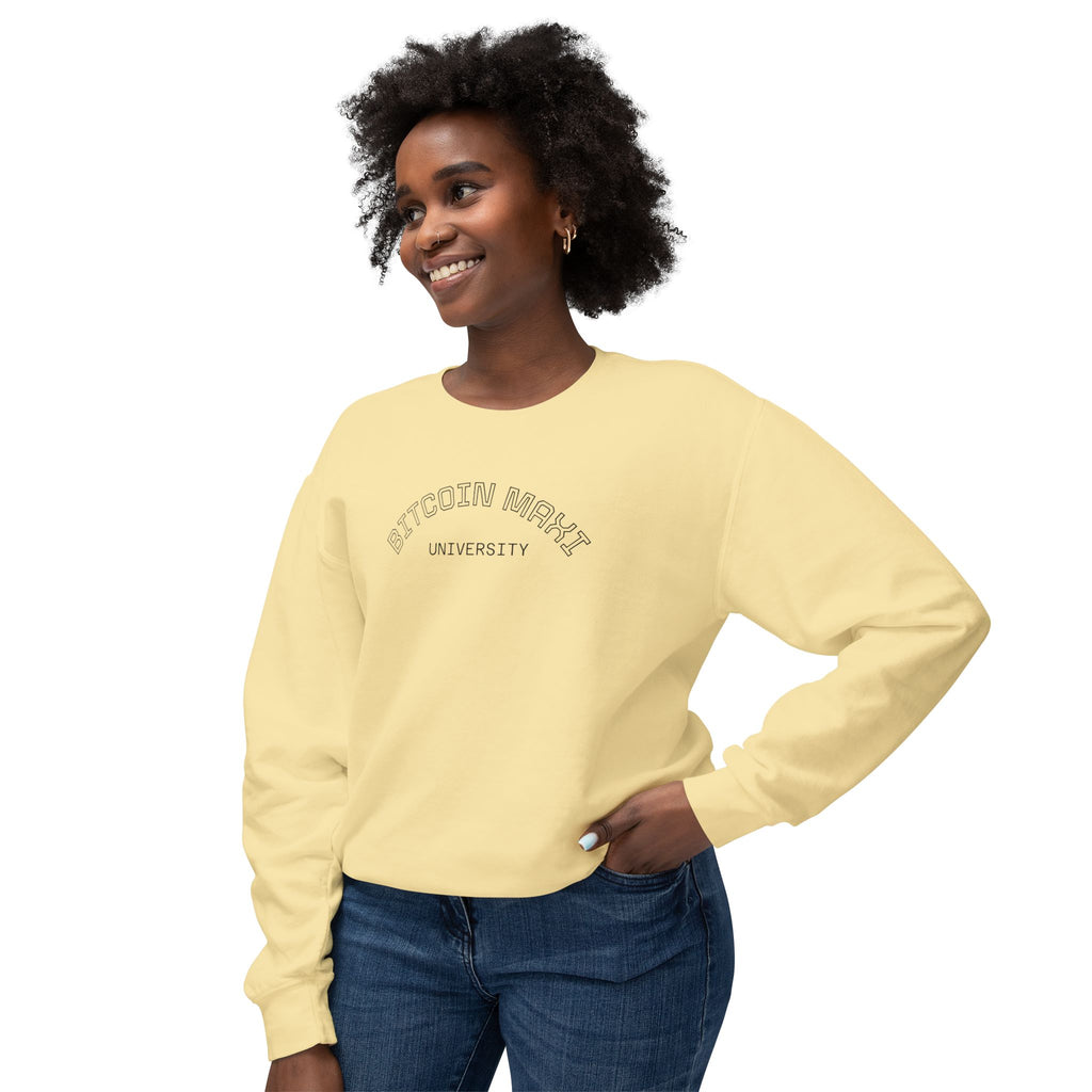 "BITCOIN MAXI" University" Crewneck Sweatshirt