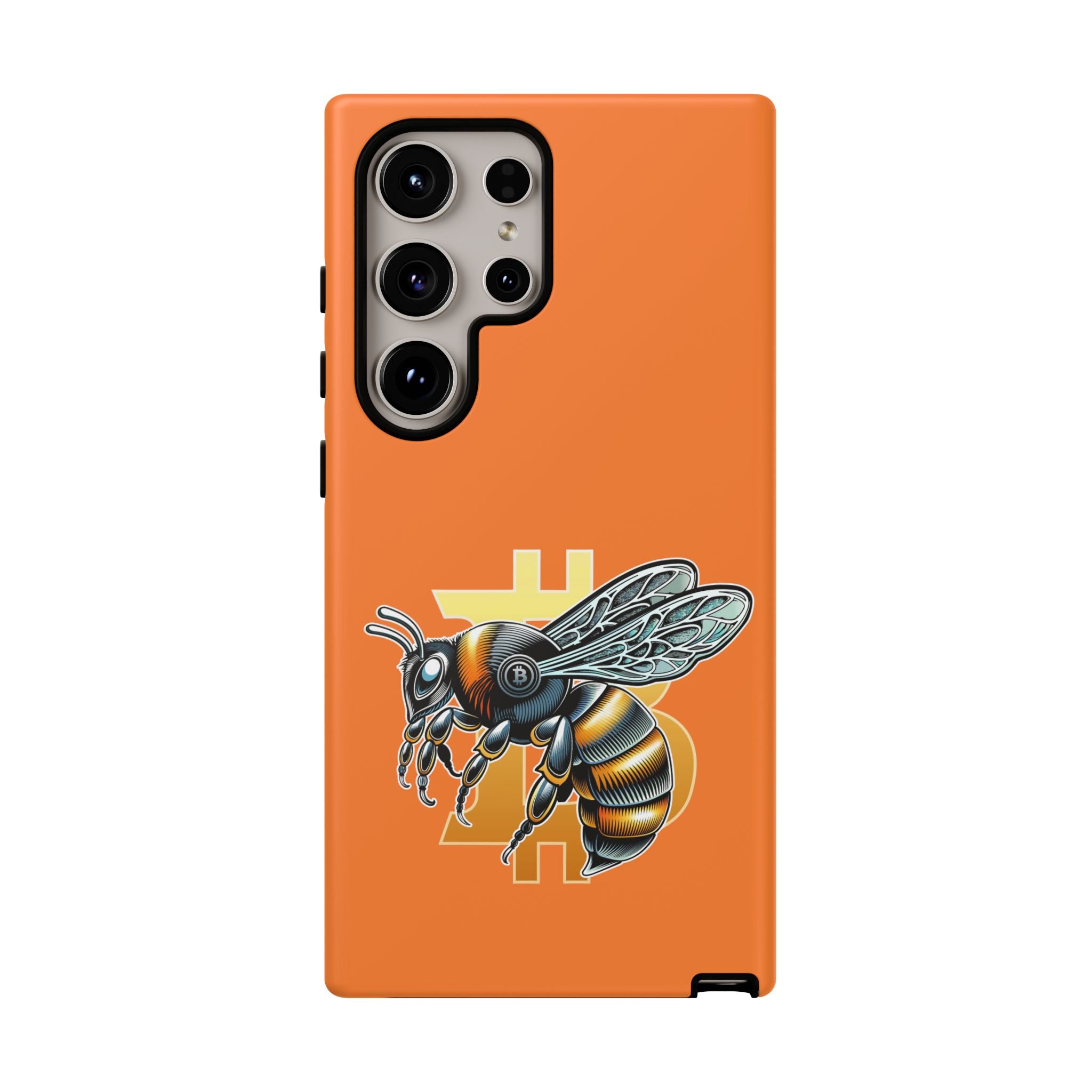 "CypherHornet-Bitcoin" Designer Phone Case - Bright Orange Protective Smartphone Cover | Crypto Gift
