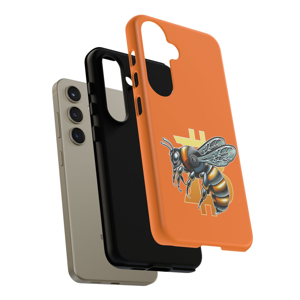 "CypherHornet-Bitcoin" Designer Phone Case - Bright Orange Protective Smartphone Cover | Crypto Gift