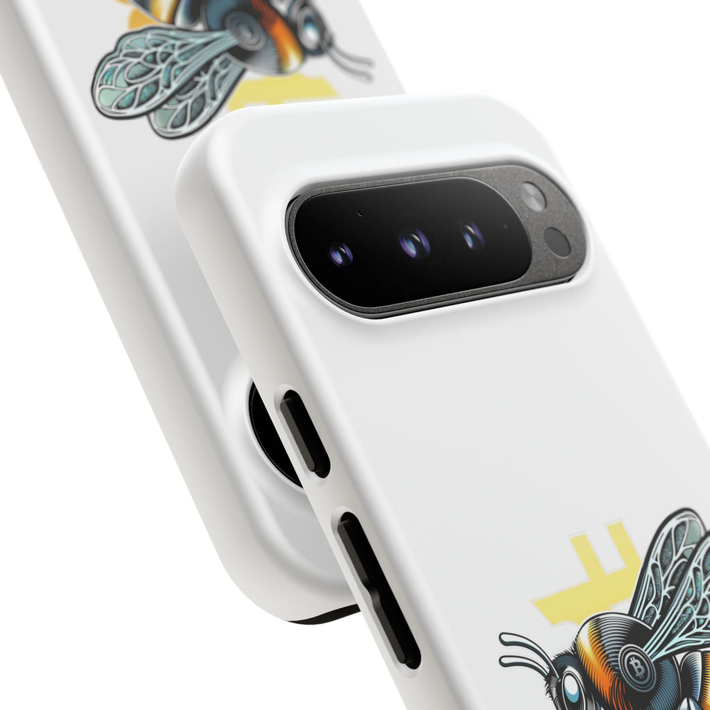 Bitcoin*Wasp Phone Case — Crypto Honeycomb Protective Tough Case | Crypto Gift