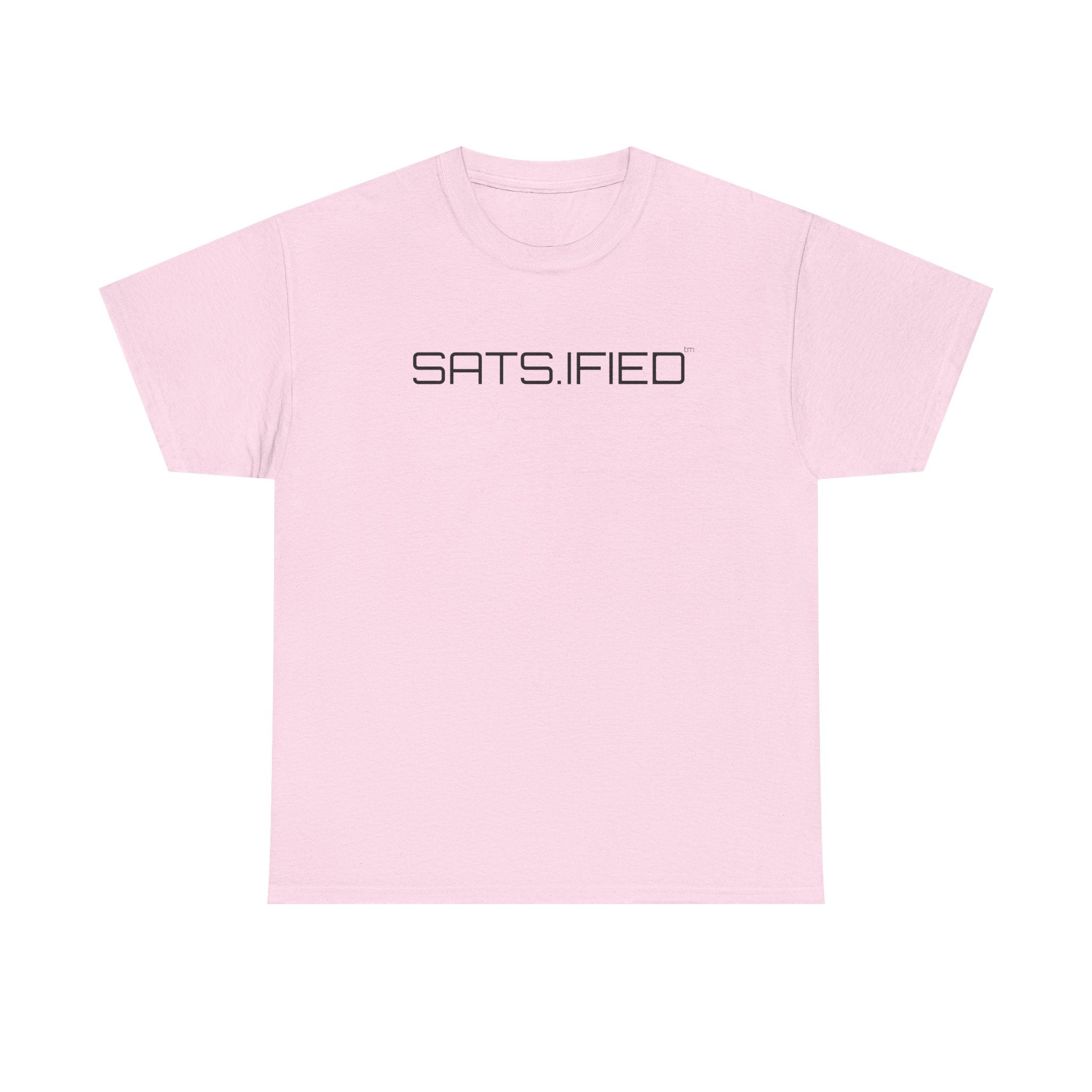 SATS.IFIED Minimalist Graphic Tee — Futuristic Tech Typography T-Shirt