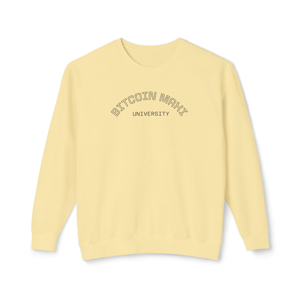 "BITCOIN MAXI" University" Crewneck Sweatshirt
