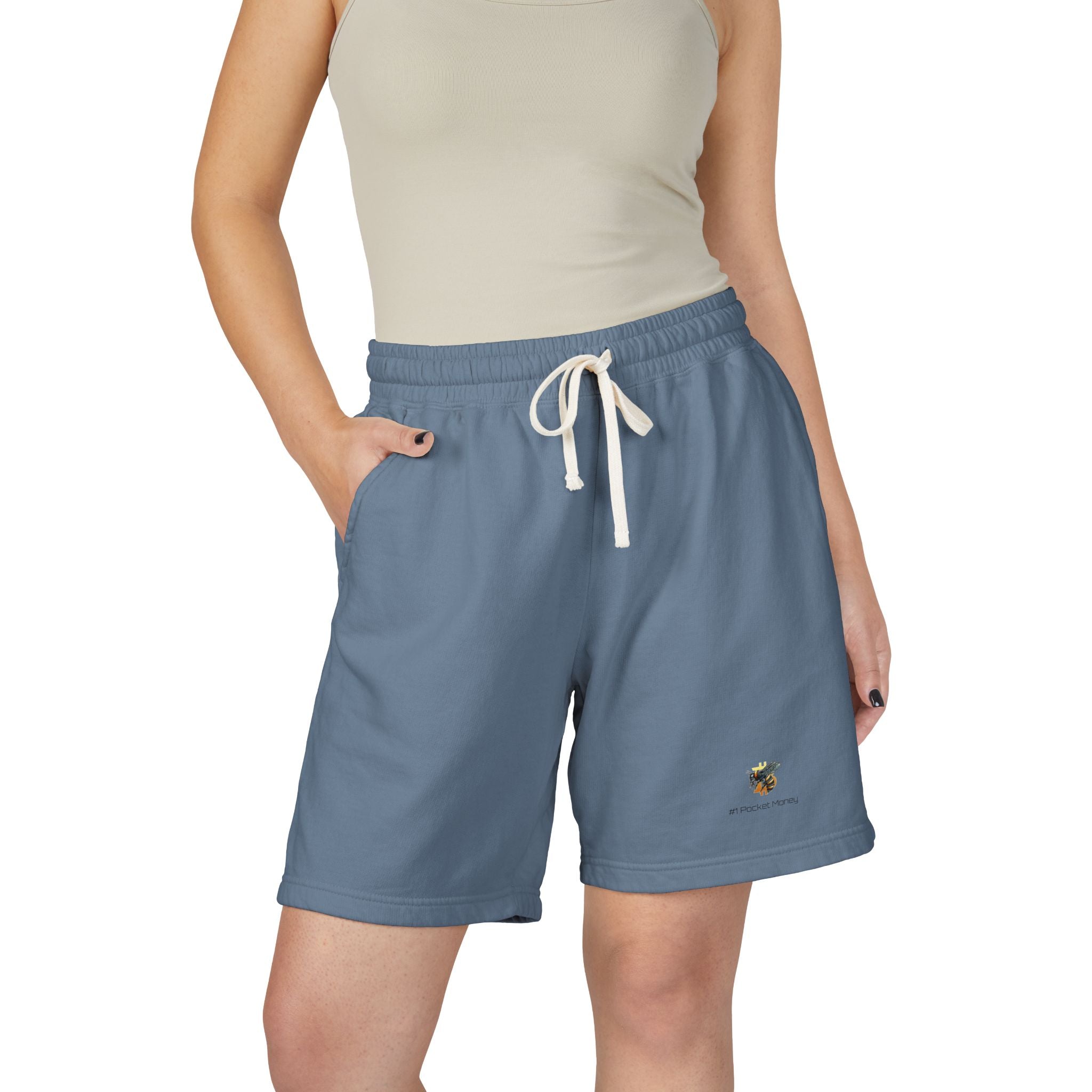 Bitcoin/CypherHornet  #1 Pocket Money - Lightweight Knock Around - Garment-Dyed - Fleece Sweat Shorts | Crypto Gift 42