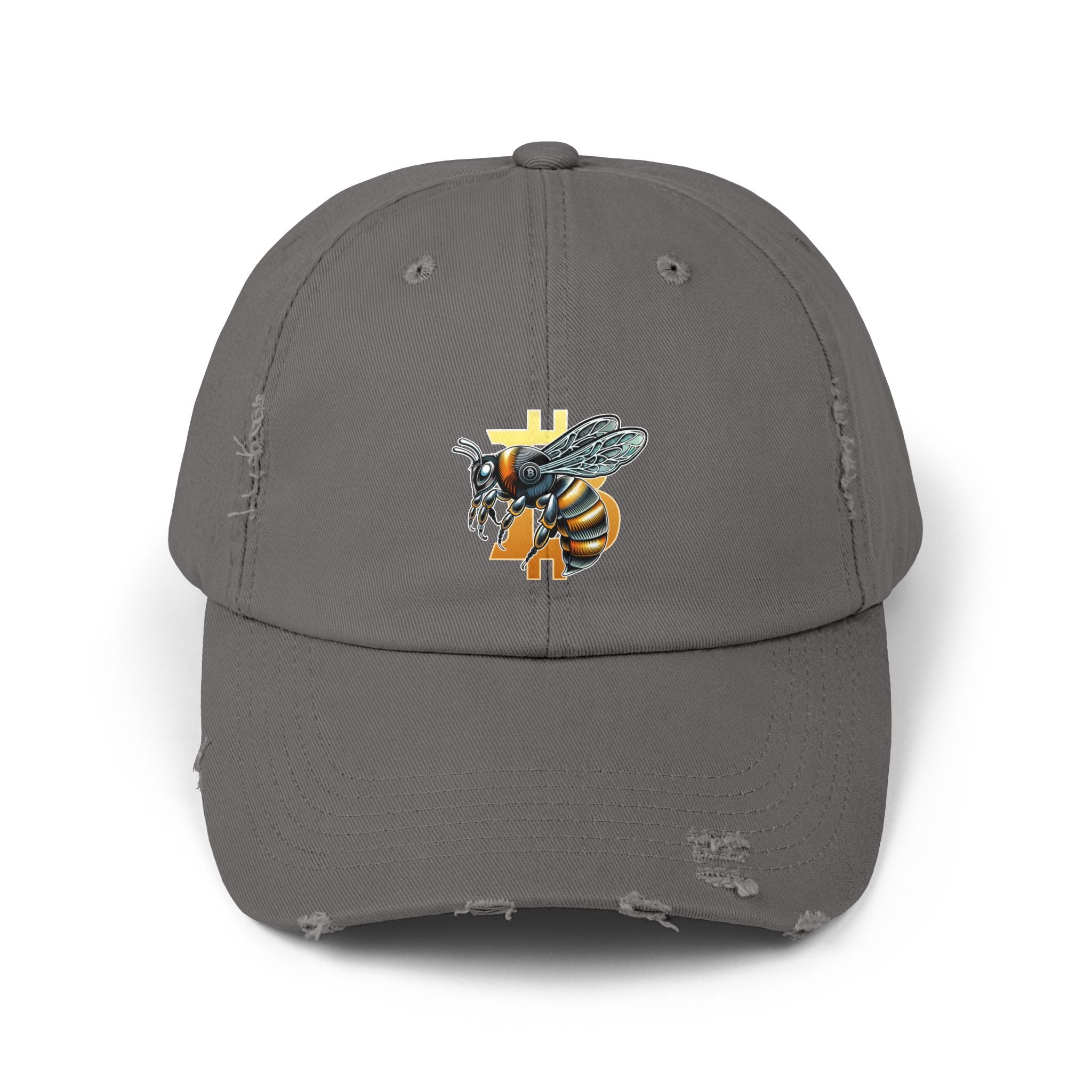 "CypherHornet-Bitcoin" Distressed Unisex Ball Cap |Crypto gift