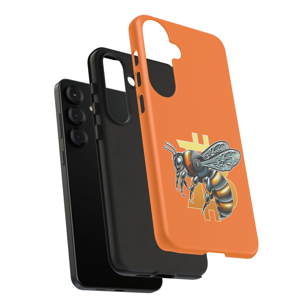 "CypherHornet-Bitcoin" Designer Phone Case - Bright Orange Protective Smartphone Cover | Crypto Gift