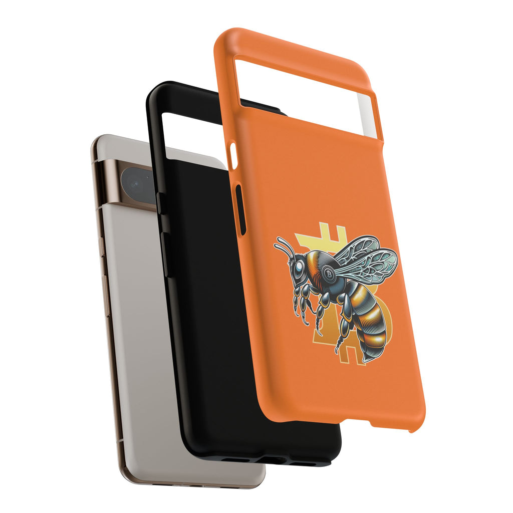"CypherHornet-Bitcoin" Designer Phone Case - Bright Orange Protective Smartphone Cover | Crypto Gift