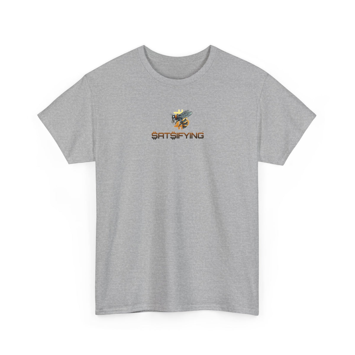 Bitcoin/Cypherhornet "$At$IFYING" | Minimalist Custom Crypto Logo Graphic Tee — Futuristic Tech Typography T-Shirt | Crypto Gift #S91b