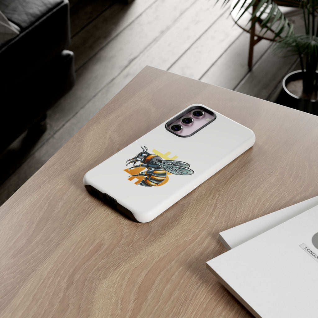 Bitcoin*Wasp Phone Case — Crypto Honeycomb Protective Tough Case | Crypto Gift