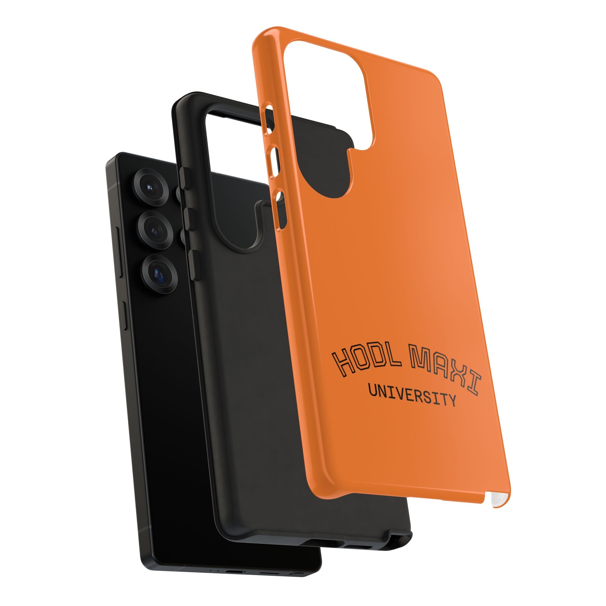 HODL MAXI University Phone Case — Orange Protective Crypto Design