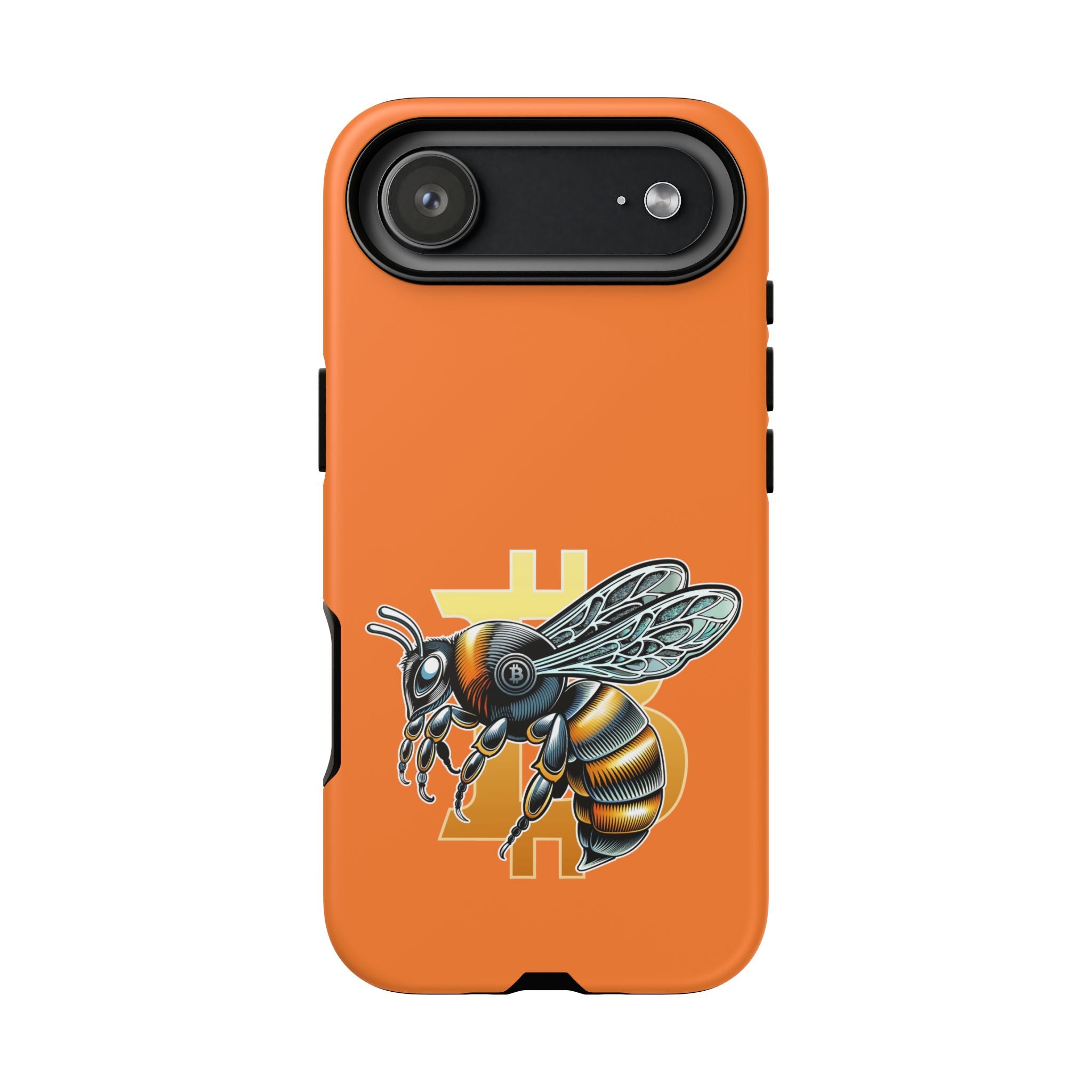 Bitcoin*Wasp Designer Phone Case - Bright Orange Protective Smartphone Cover | Crypto Gift