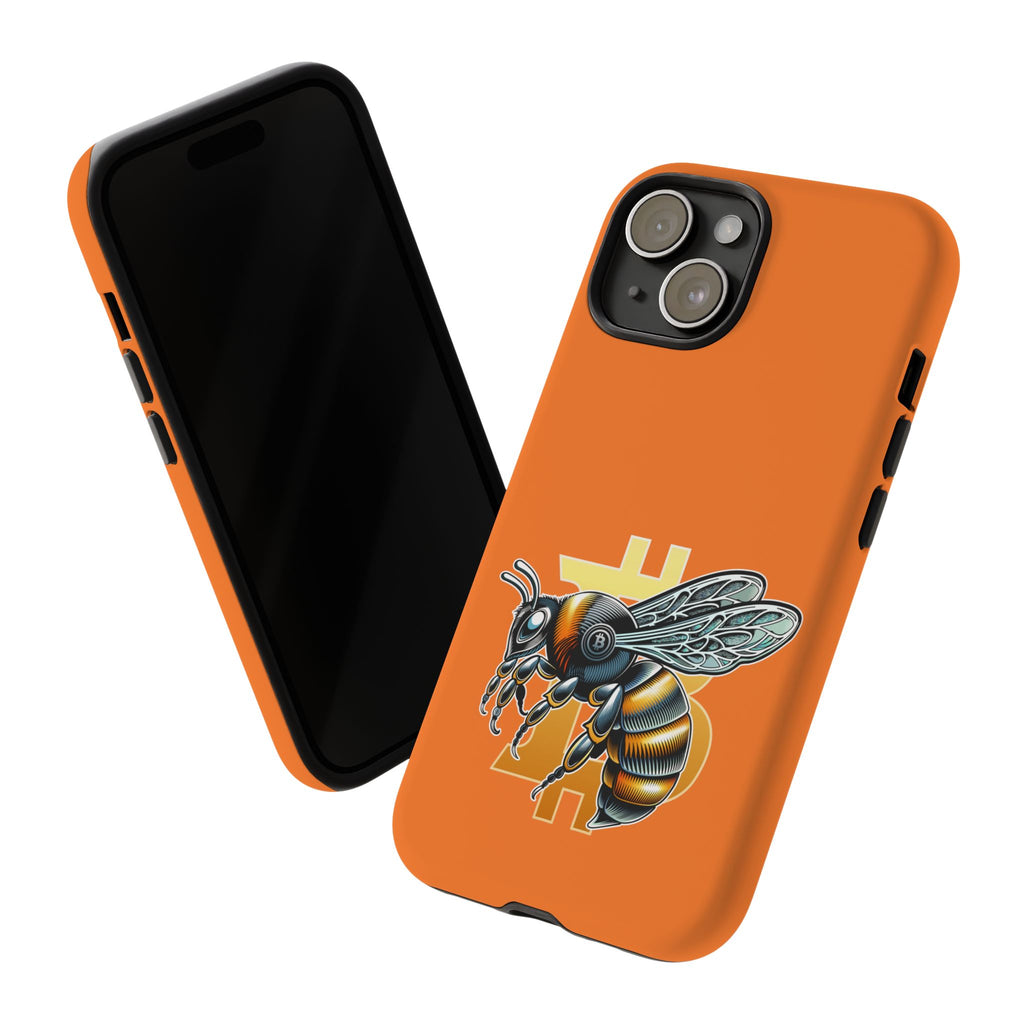 "CypherHornet-Bitcoin" Designer Phone Case - Bright Orange Protective Smartphone Cover | Crypto Gift