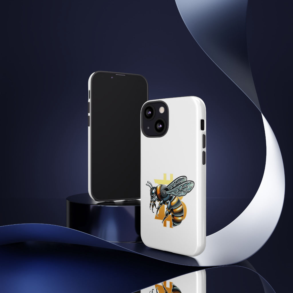 Bitcoin*Wasp Phone Case — Crypto Honeycomb Protective Tough Case | Crypto Gift