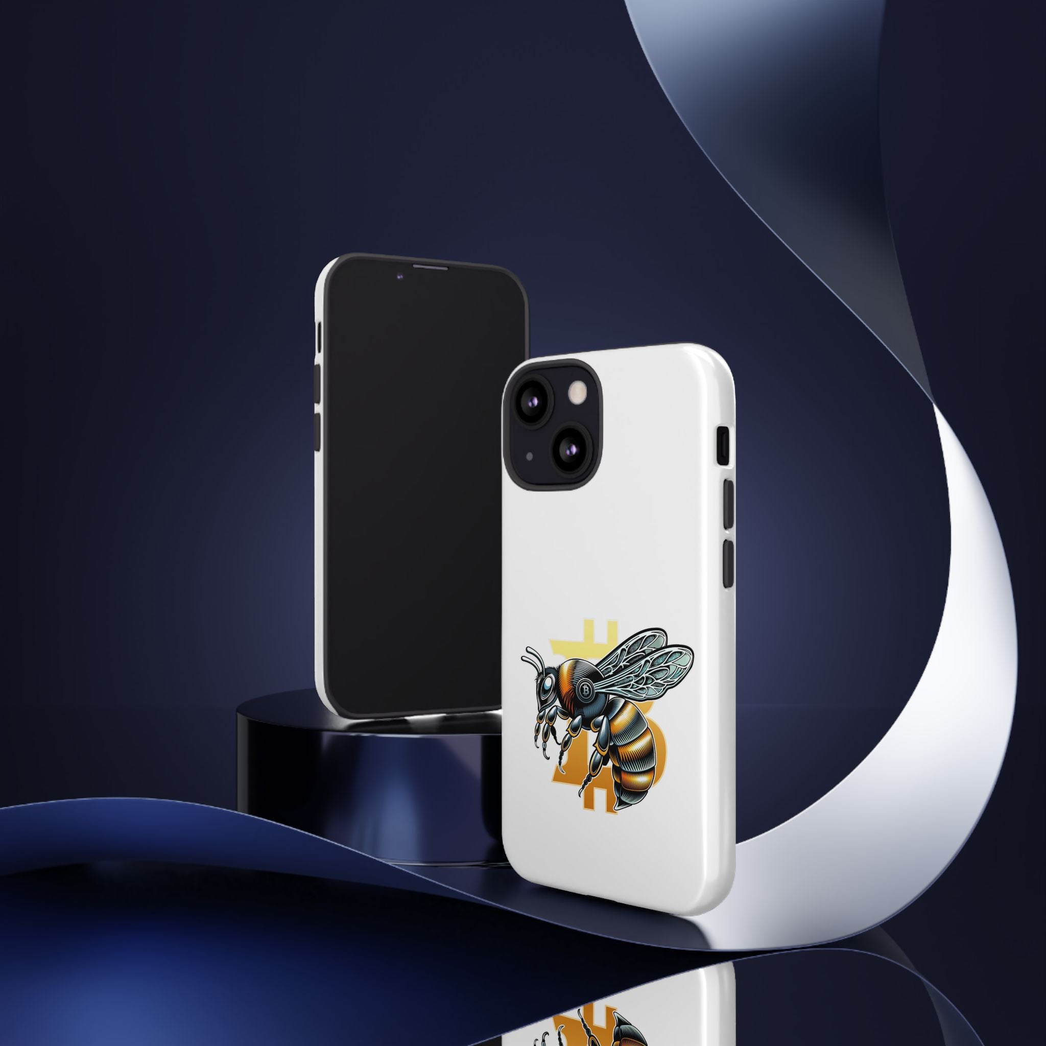 Bitcoin*Wasp Phone Case — Crypto Honeycomb Protective Tough Case | Crypto Gift