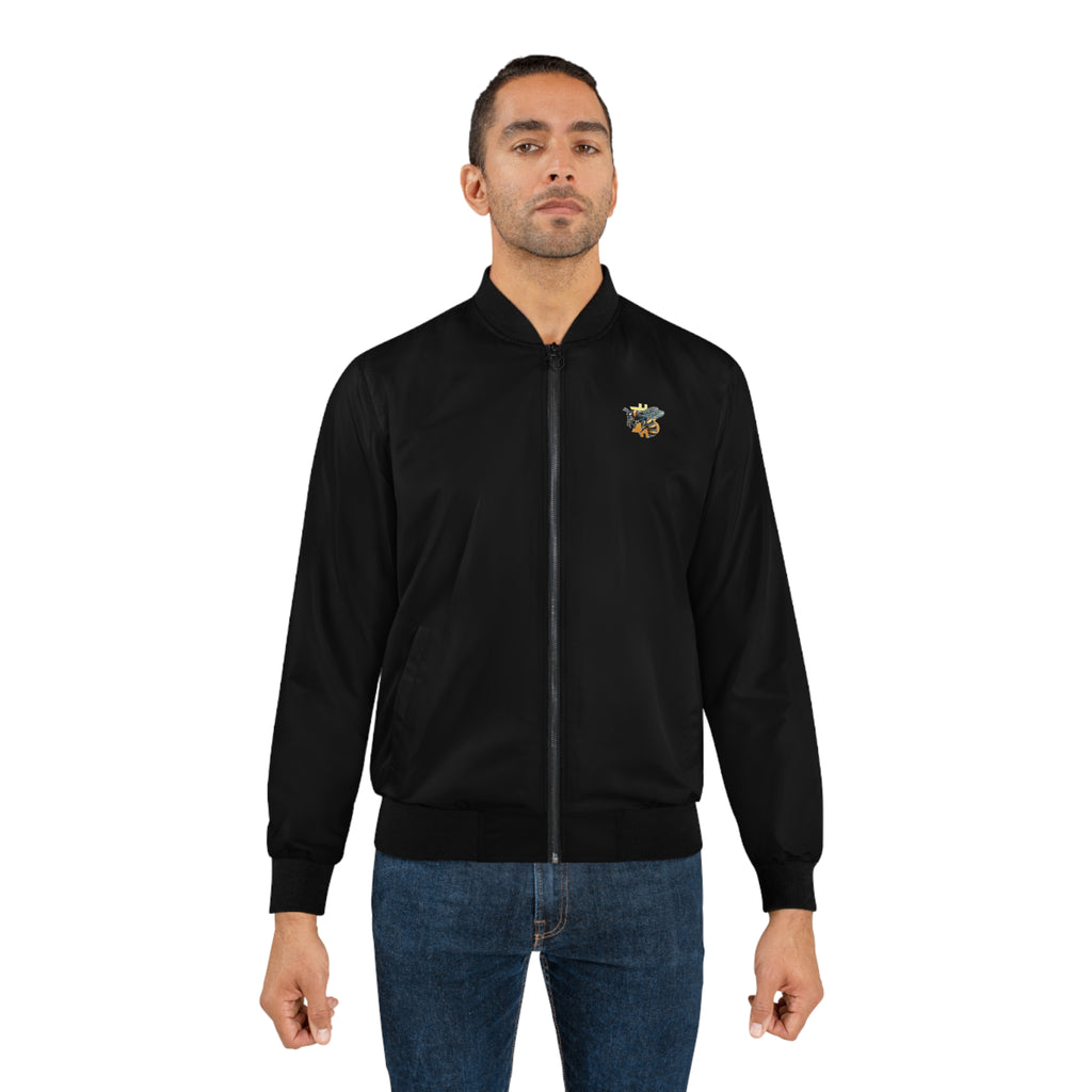 "Bitcoin/CypherHornet"  Discrete Custom Logo Crypto Bomber Jacket — Men's Lightweight Streetwear | Crypto Gift 7