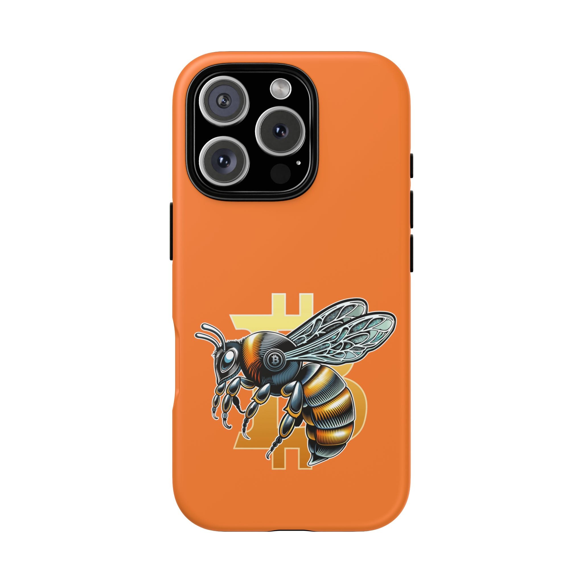 "CypherHornet-Bitcoin" Designer Phone Case - Bright Orange Protective Smartphone Cover | Crypto Gift