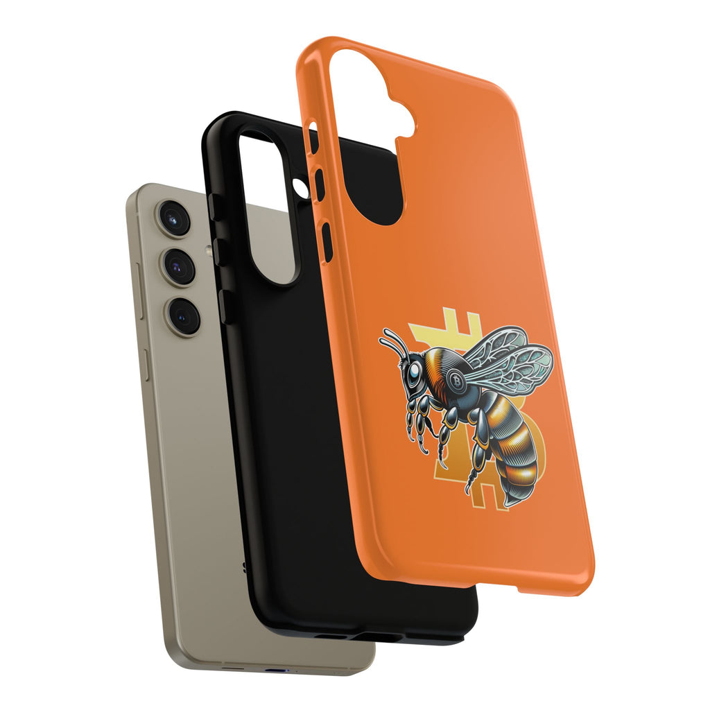 "CypherHornet-Bitcoin" Designer Phone Case - Bright Orange Protective Smartphone Cover | Crypto Gift