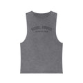 "HODL HARD - Class of 2026" Bitcoin Moon Harbor Stonewash Deep Underarm Tank Top —Washed Sleeveless Tee | Crypto Gift 14