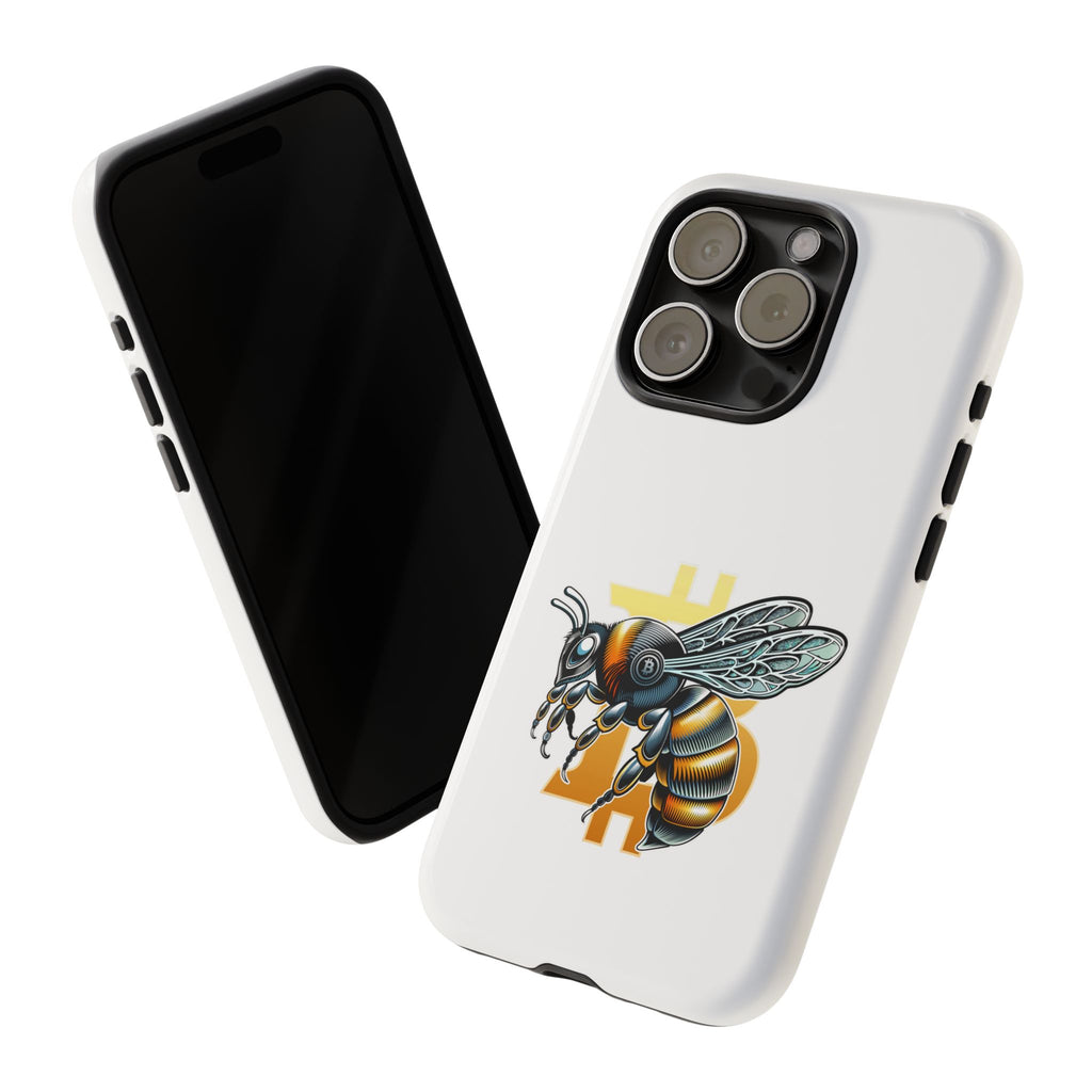 Bitcoin*Wasp Phone Case — Crypto Honeycomb Protective Tough Case | Crypto Gift