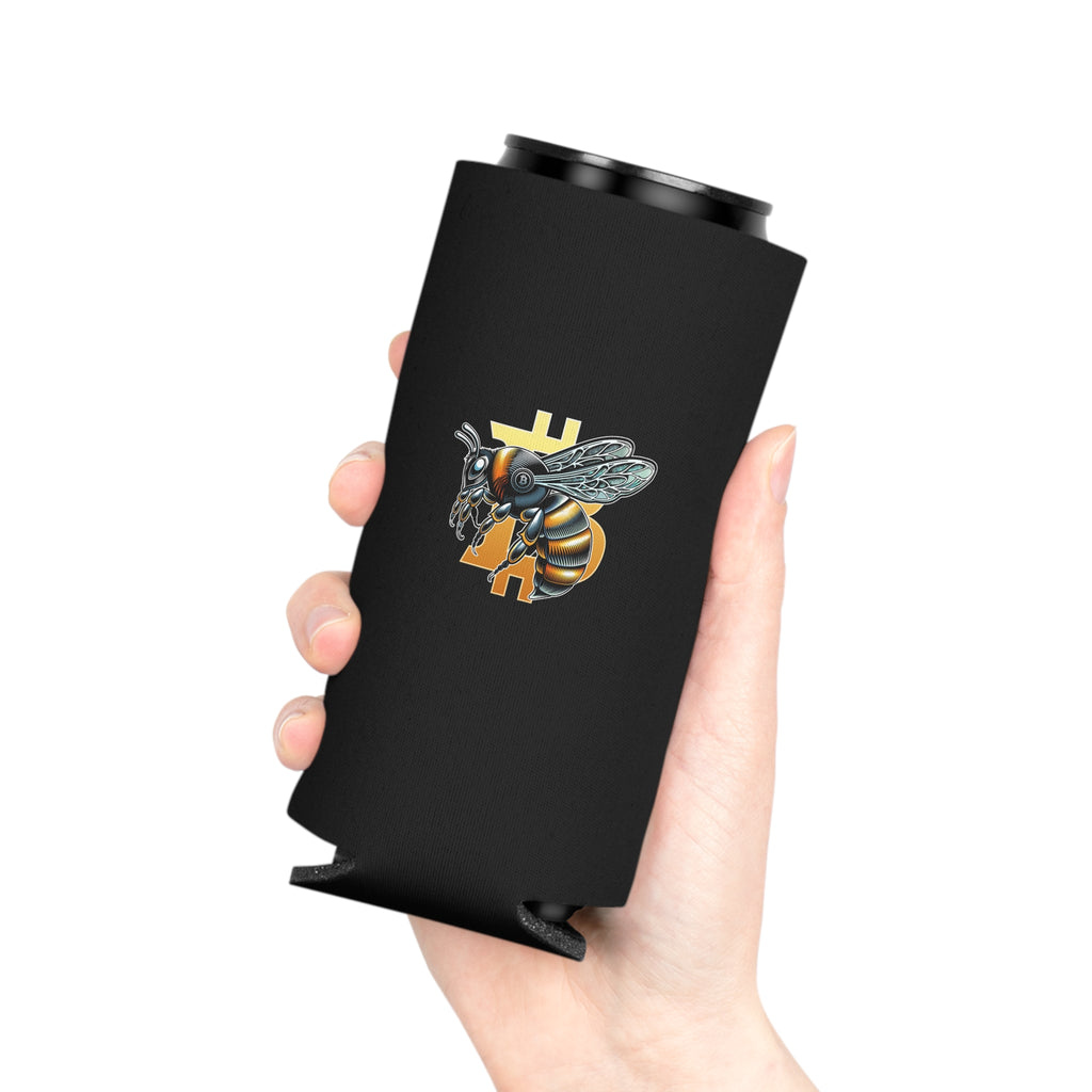 Bitcoin/Cypherhornet - Custom Logo Can Cooler | Black Insulated Foam Stubby Cooler | Crypto Gift 127