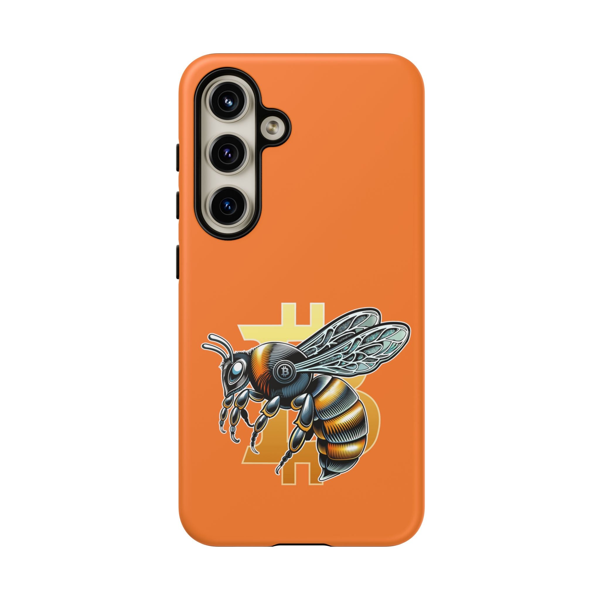 Bitcoin*Wasp Designer Phone Case - Bright Orange Protective Smartphone Cover | Crypto Gift