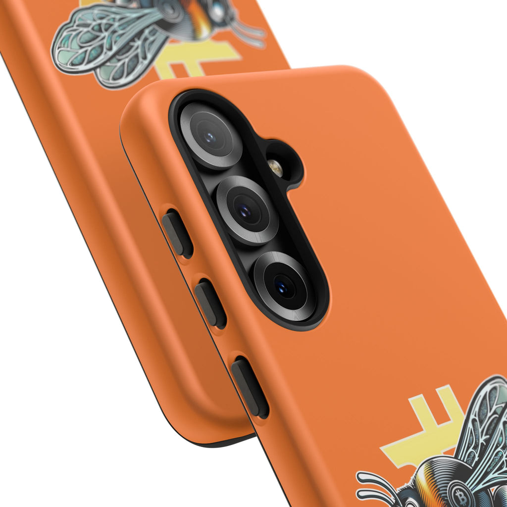 "CypherHornet-Bitcoin" Designer Phone Case - Bright Orange Protective Smartphone Cover | Crypto Gift
